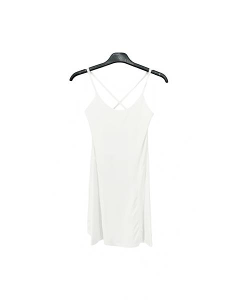 Open-Back Spaghetti Strap Mini Dress - White