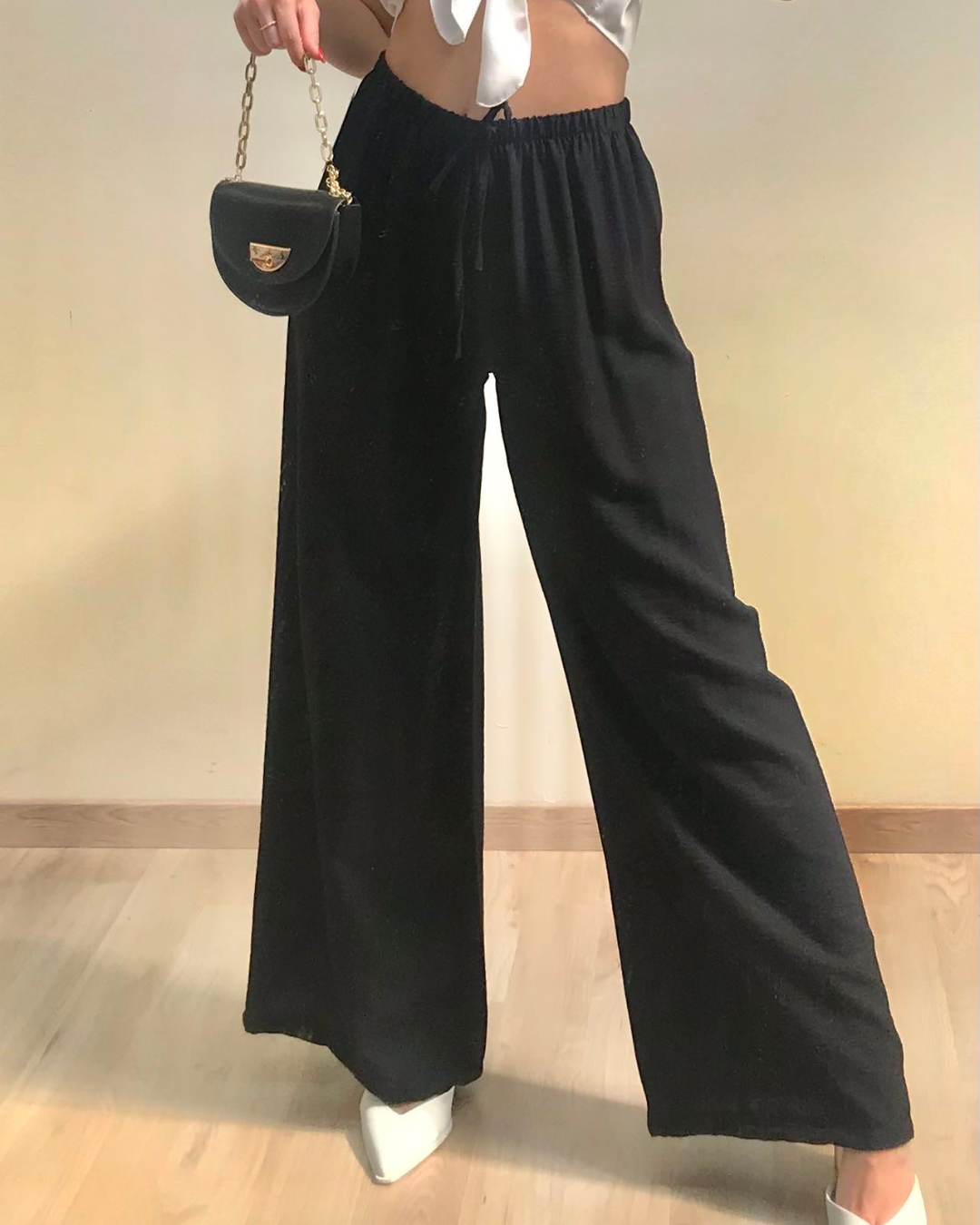 Wide Leg Pants - Black