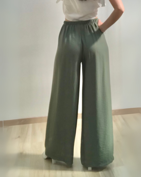 Wide Leg Pants - Khaki