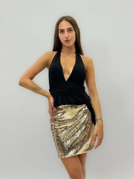 Halter Neck Top - Black