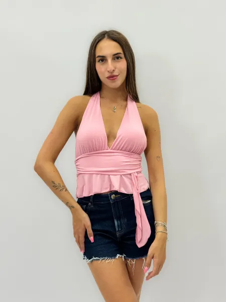 Halter Neck Top - Pink