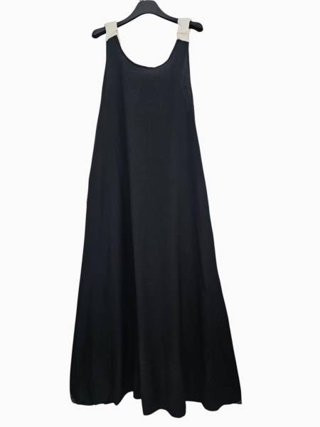 Backless Dress with Bow - Black