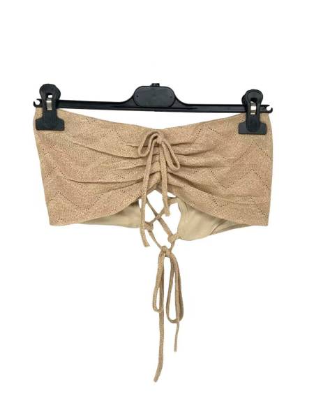 Chevron Crop Top & Maxi Skirt Set - Beige