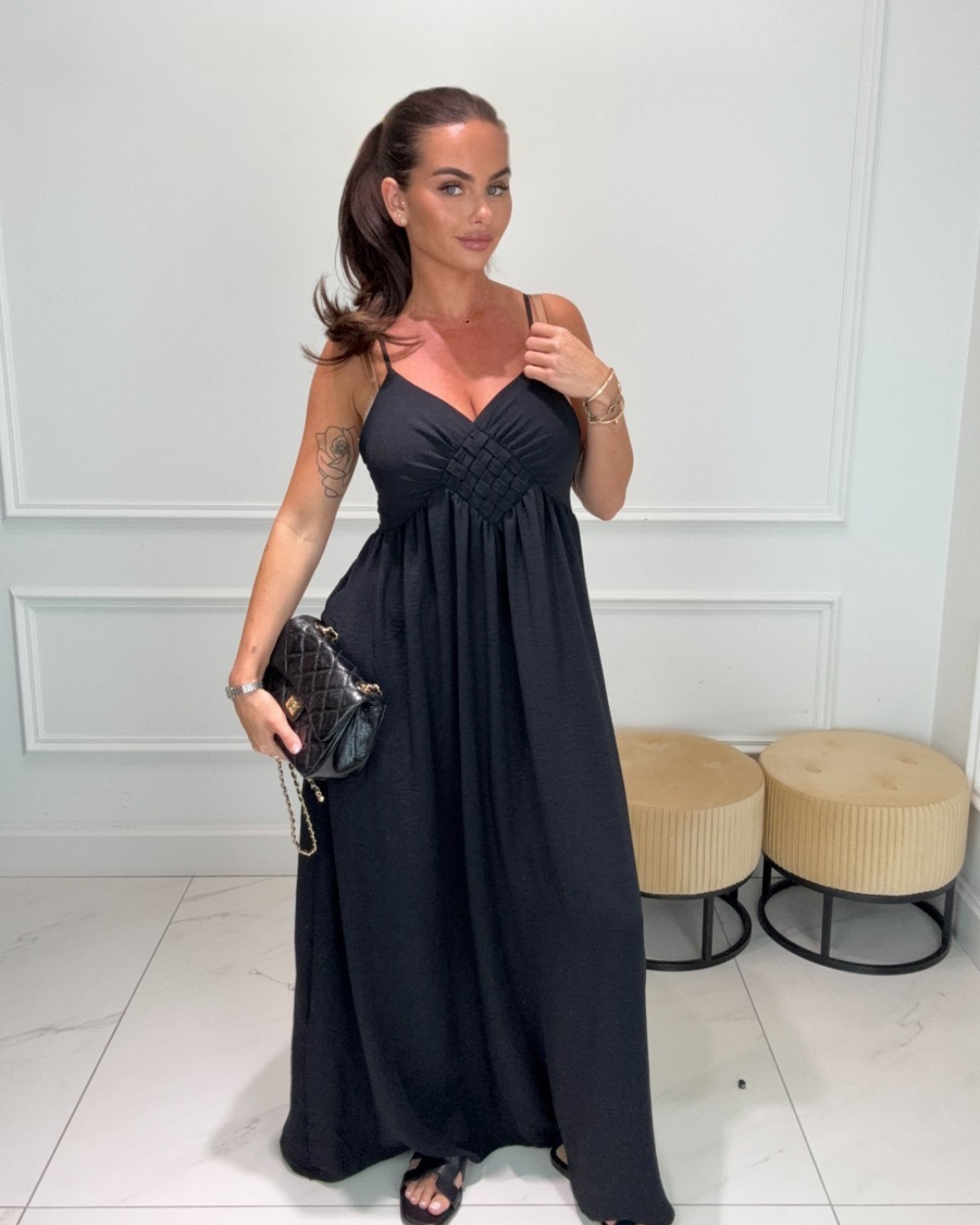 Maxi Airy Dress - Black