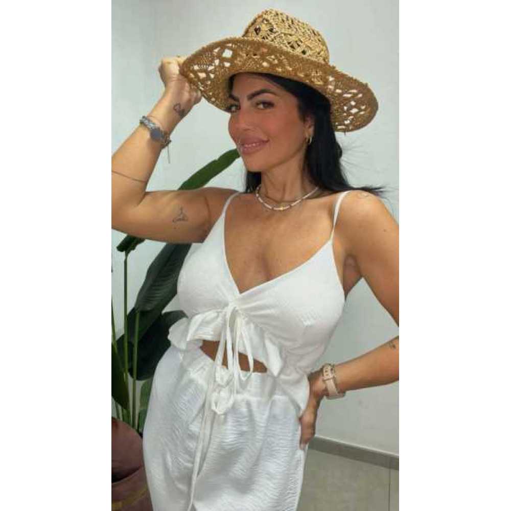 Cut Out Jumpsuit - White