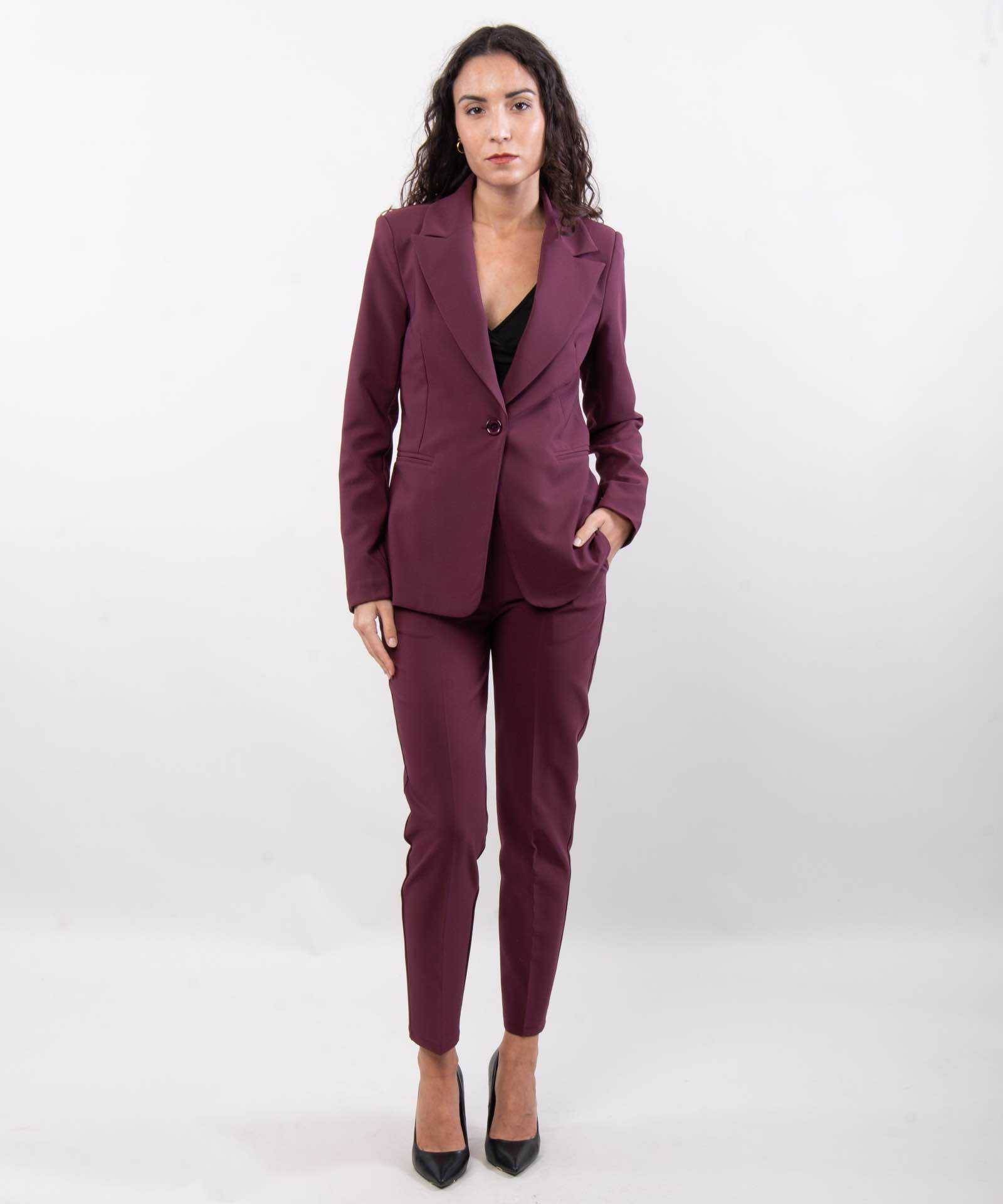 Elegant Blazer Jacket - Bordeaux