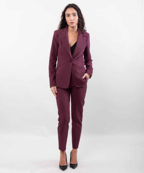 Elegant Blazer Jacket - Bordeaux