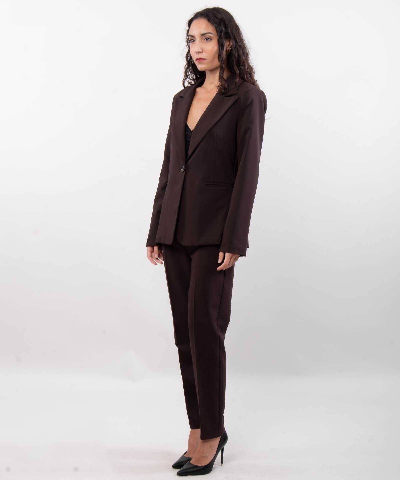 Elegant Blazer Jacket - Brown
