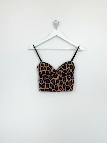 Animal Print Crop Top - Leopard