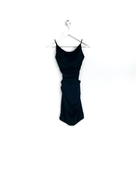 Cross Back Mini Dress - Black