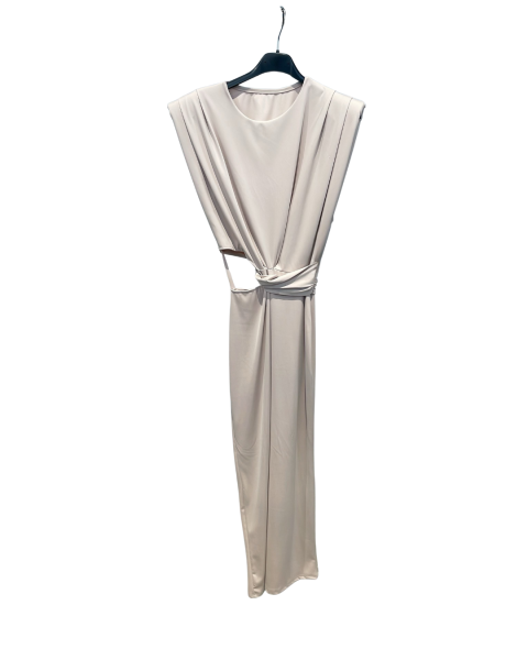 Cut Out Maxi Dress - Beige