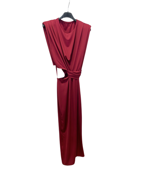 Cut Out Maxi Dress - Bordeaux
