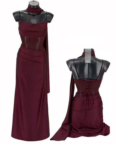 Tie Back Mesh Maxi Dress - Melanza