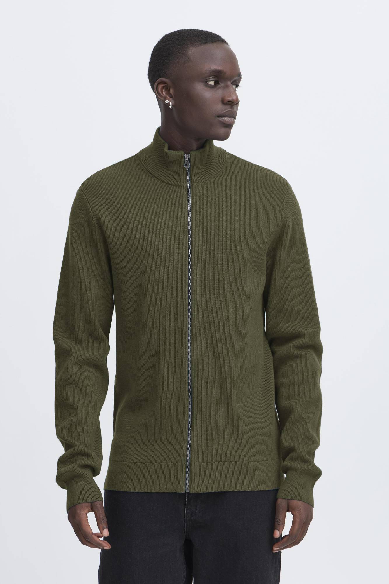 Blend BHBADAL Zip Cardigan - Khaki