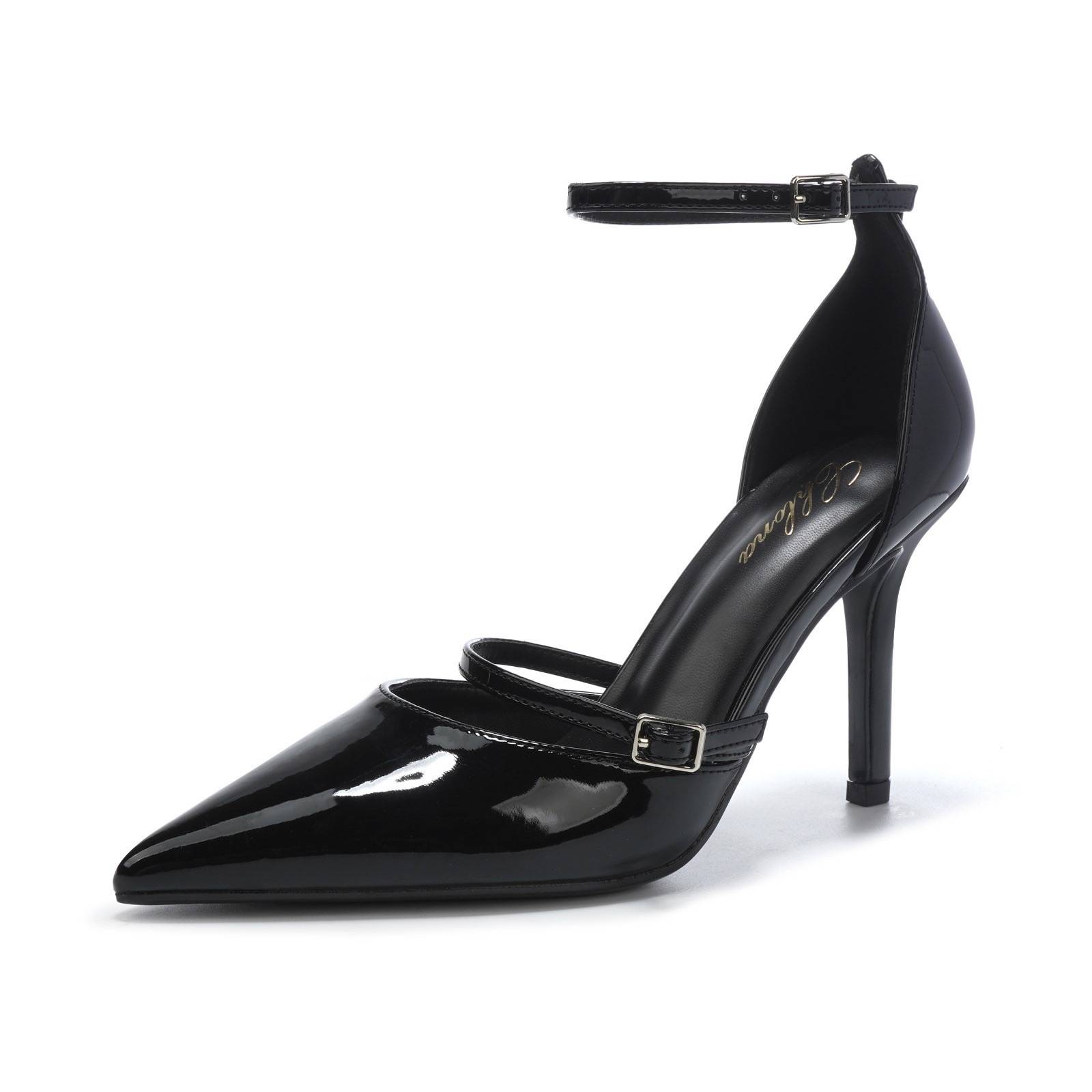 Pointed-Toe Stiletto Heels - Black
