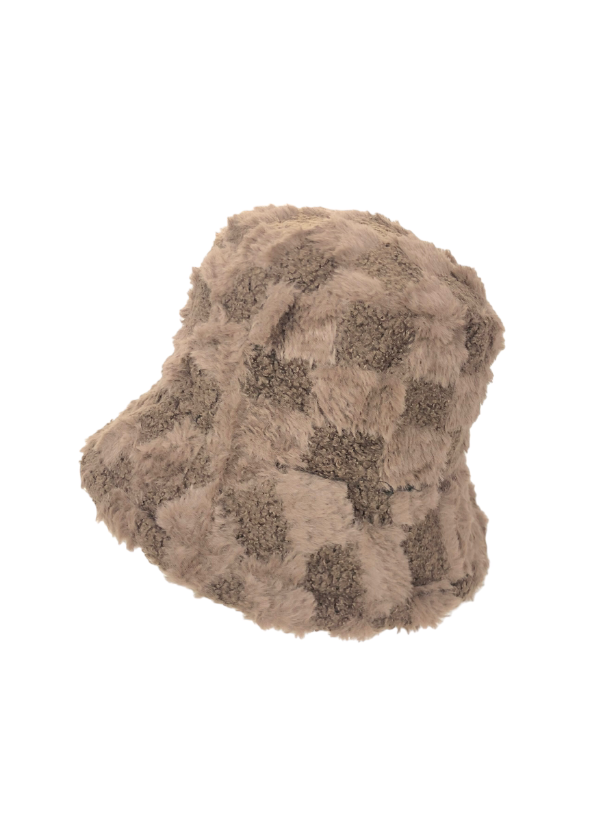 Patterned Bucket Hat - Brown