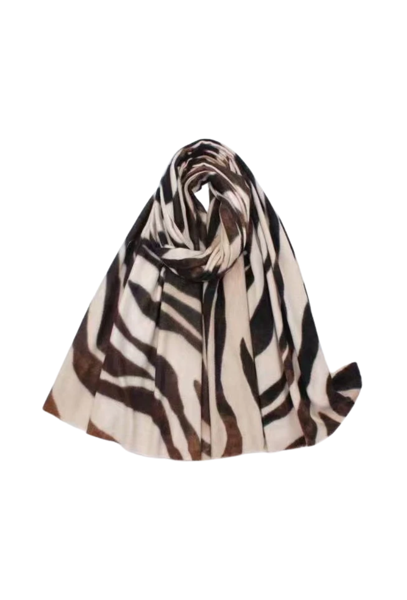 Animal Print Scarf - Camel