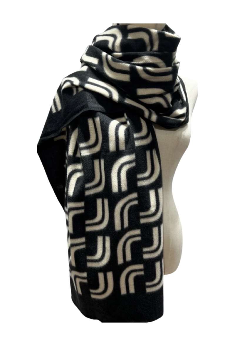 Printed Scarf - Black