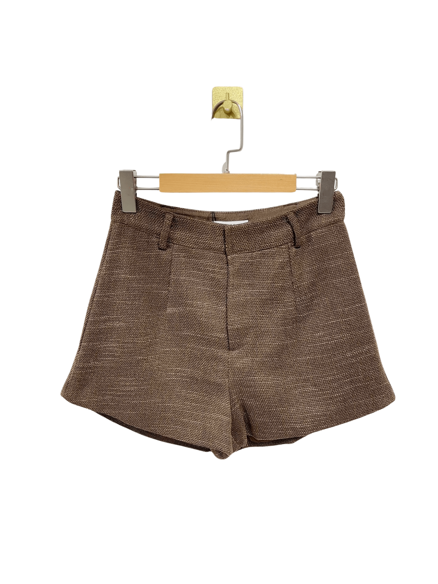 Tweed Shorts - Brown