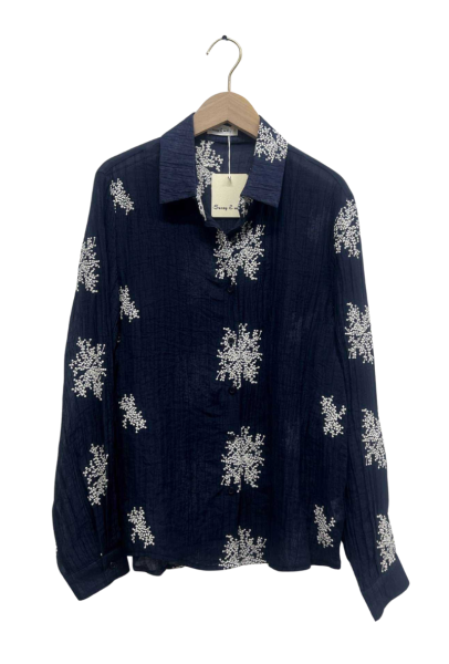 Embroidered Shirt - Blue