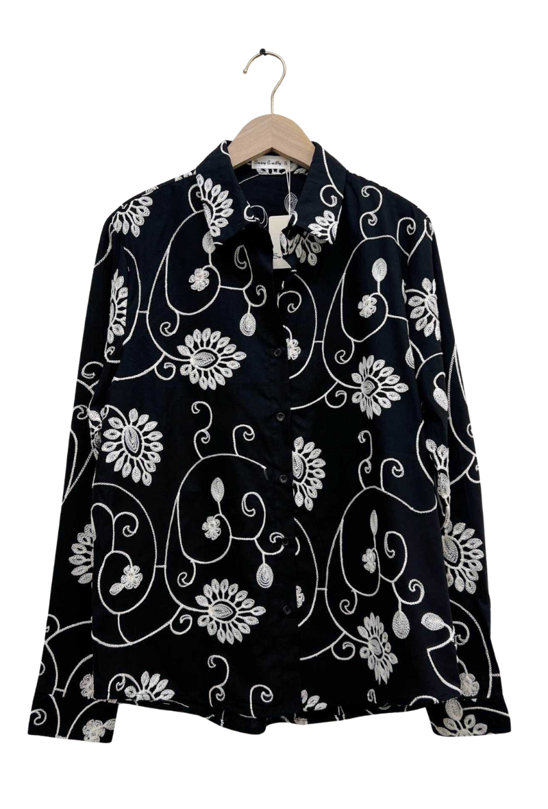 Embroidered Shirt - Black