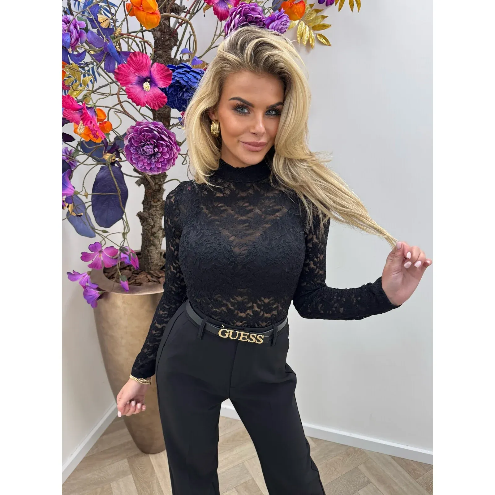 Laced Top - Black