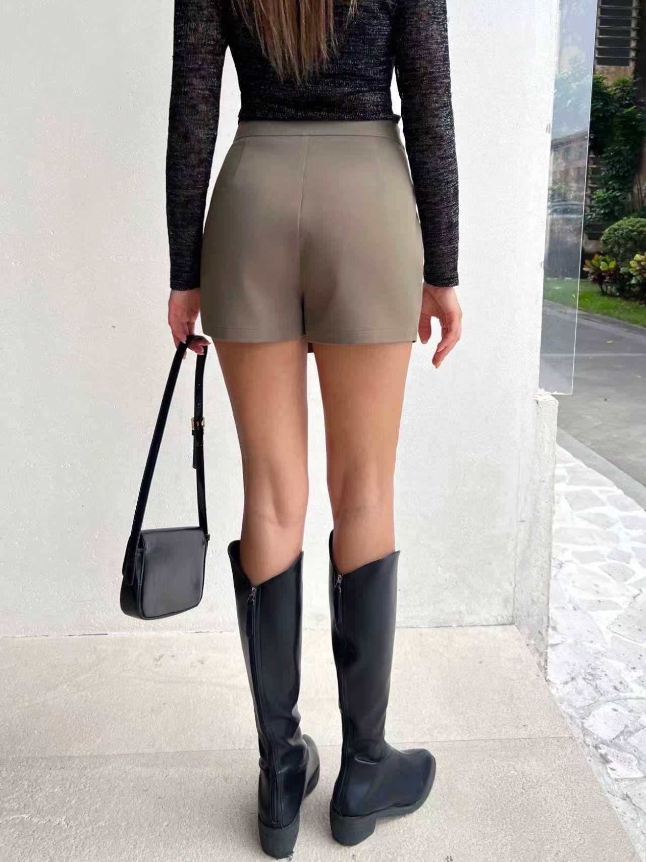 Elegant Wrap Skort - Fango