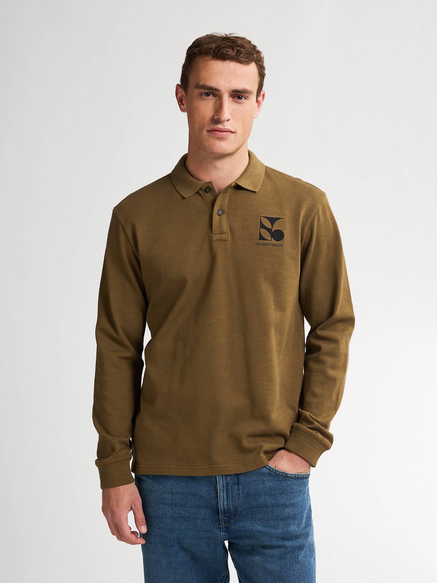 Petrol Polo Long Sleeve - Camel