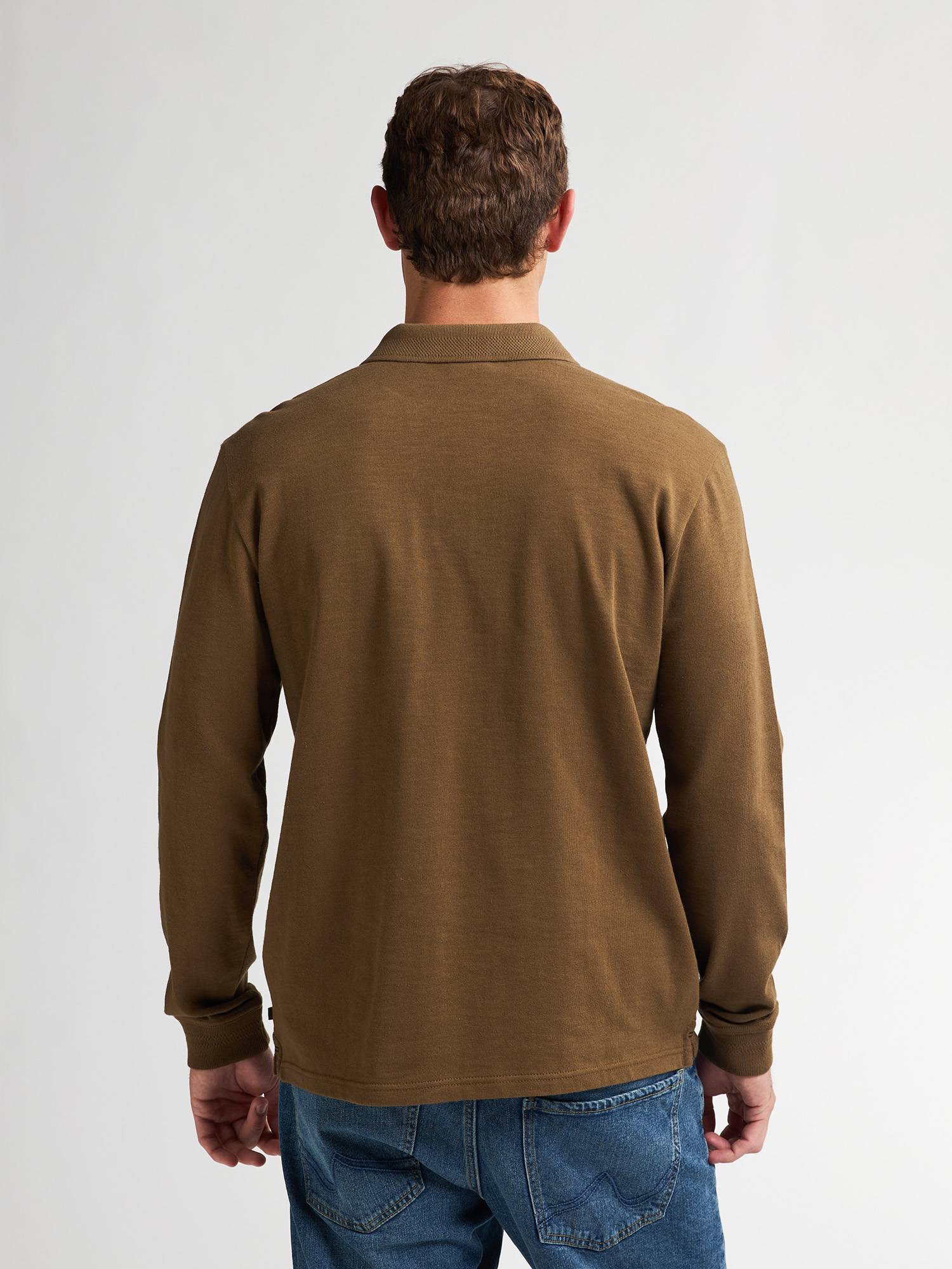 Petrol Polo Long Sleeve - Camel