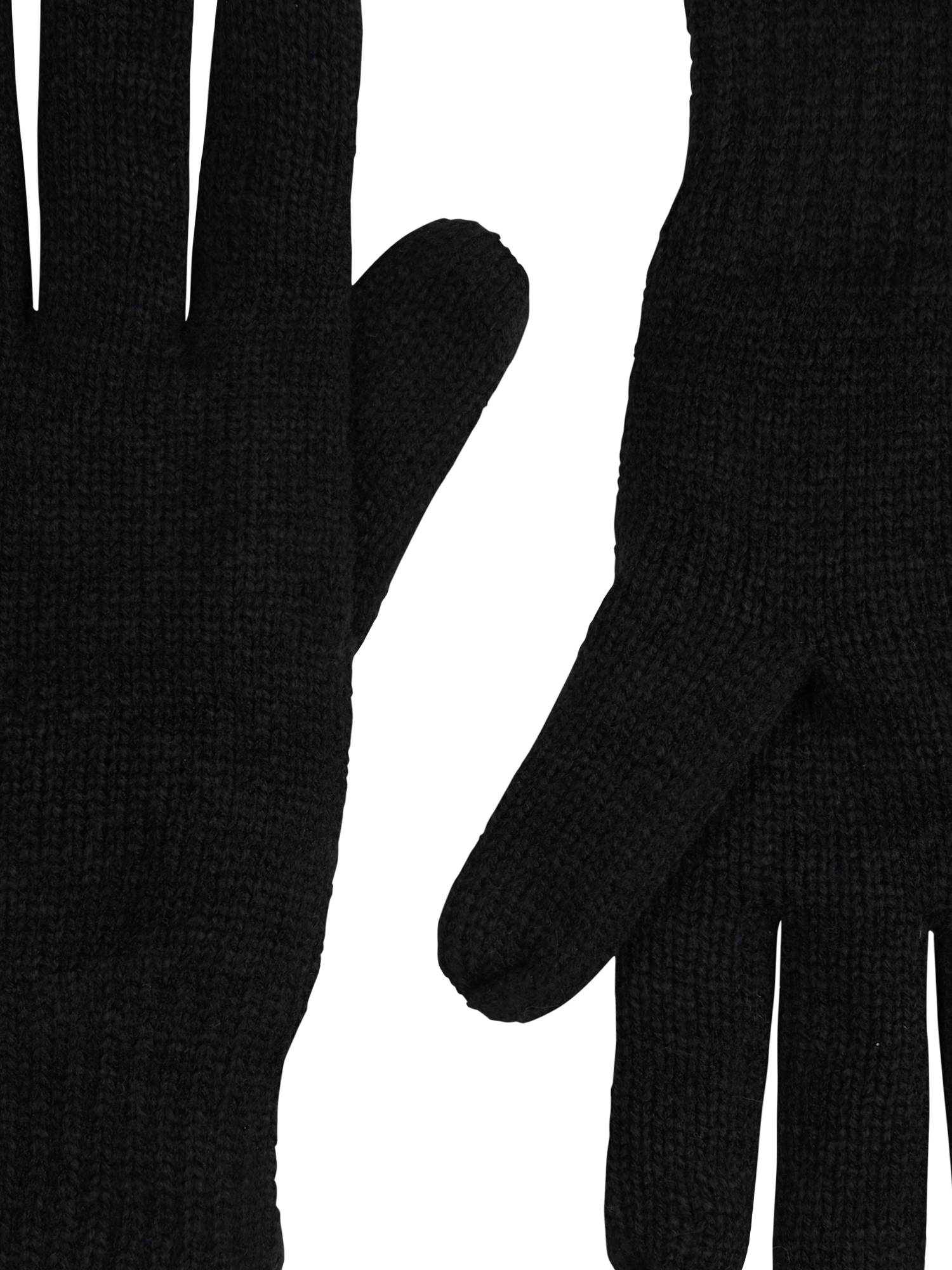 Petrol Ribbed Knitted Gloves Coeur d'Alene - Black
