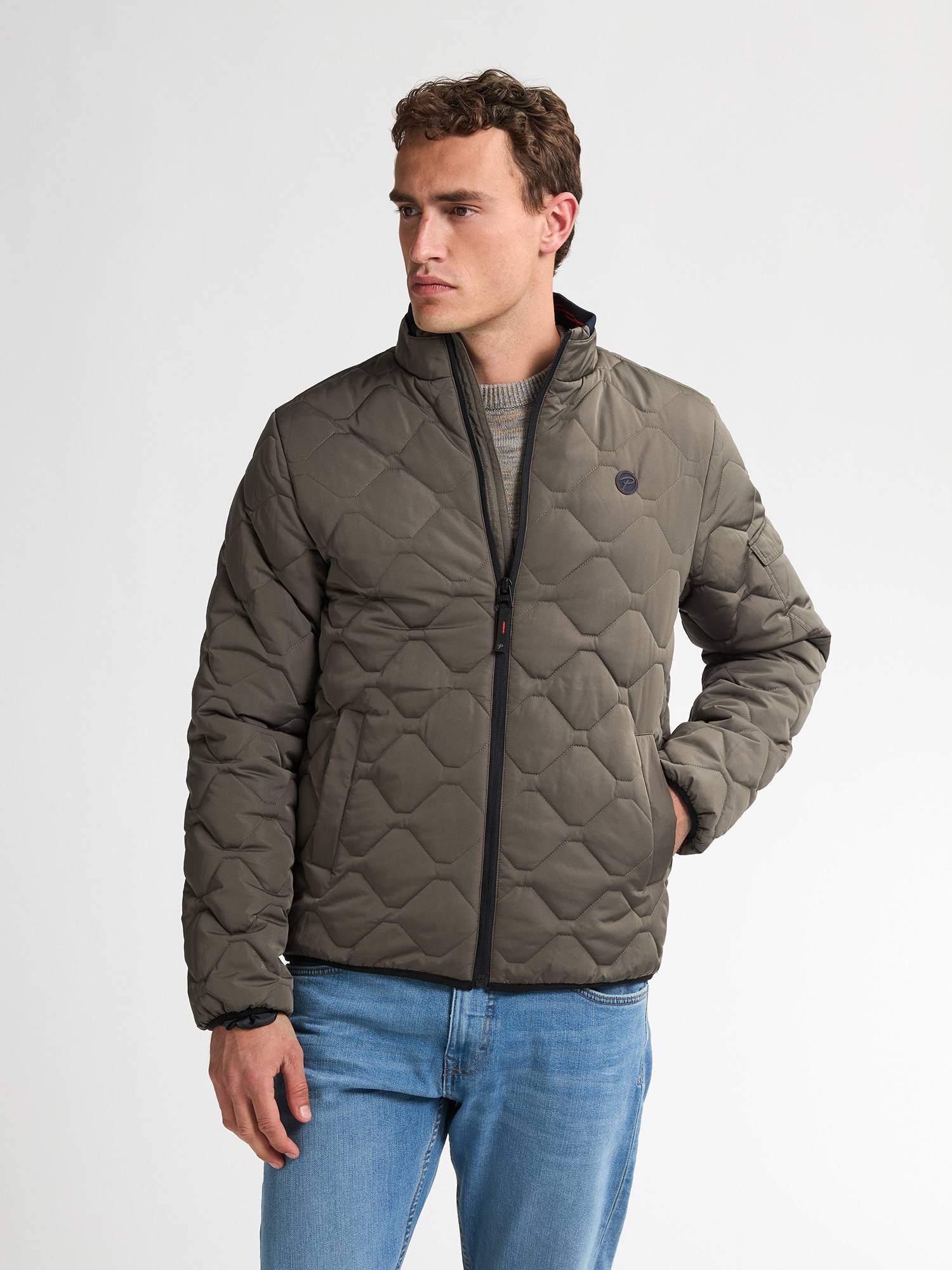 Petrol Lined Jacket Tacoma - Grey