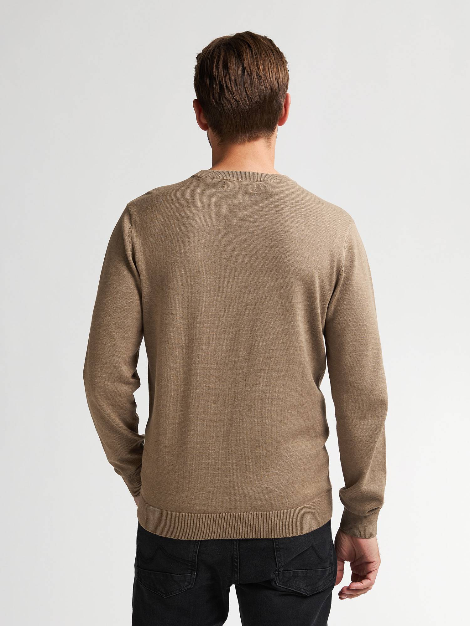Petrol Fine-knit Jumper Steamboat - Beige