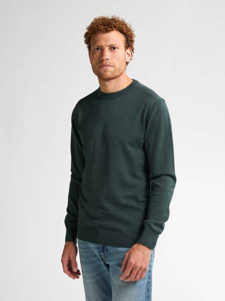 Petrol Fine-knit Jumper Steamboat - Green