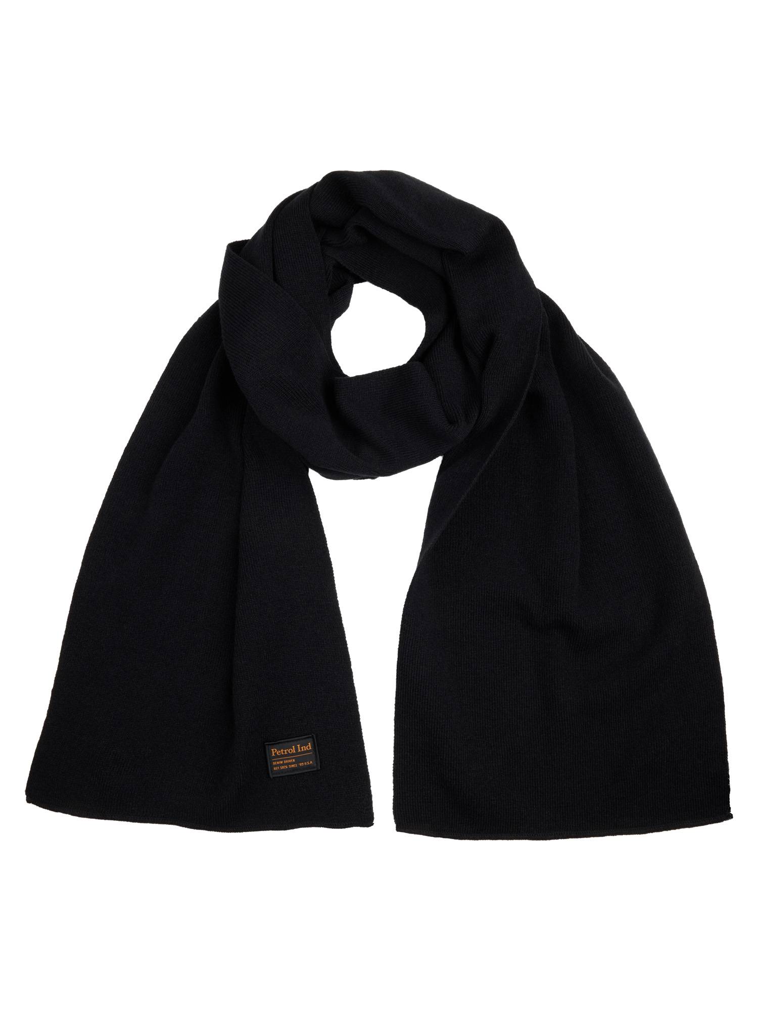 Petrol Solid Scarf Eau Claire - Black