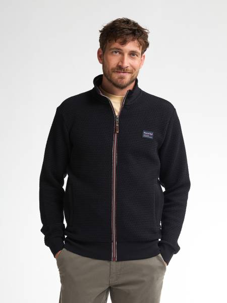 Petrol Ribbed Cardigan Kenai - Black