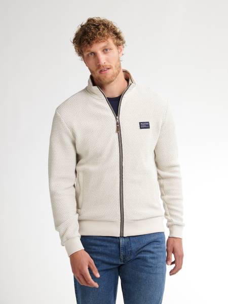Petrol Ribbed Cardigan Kenai - White