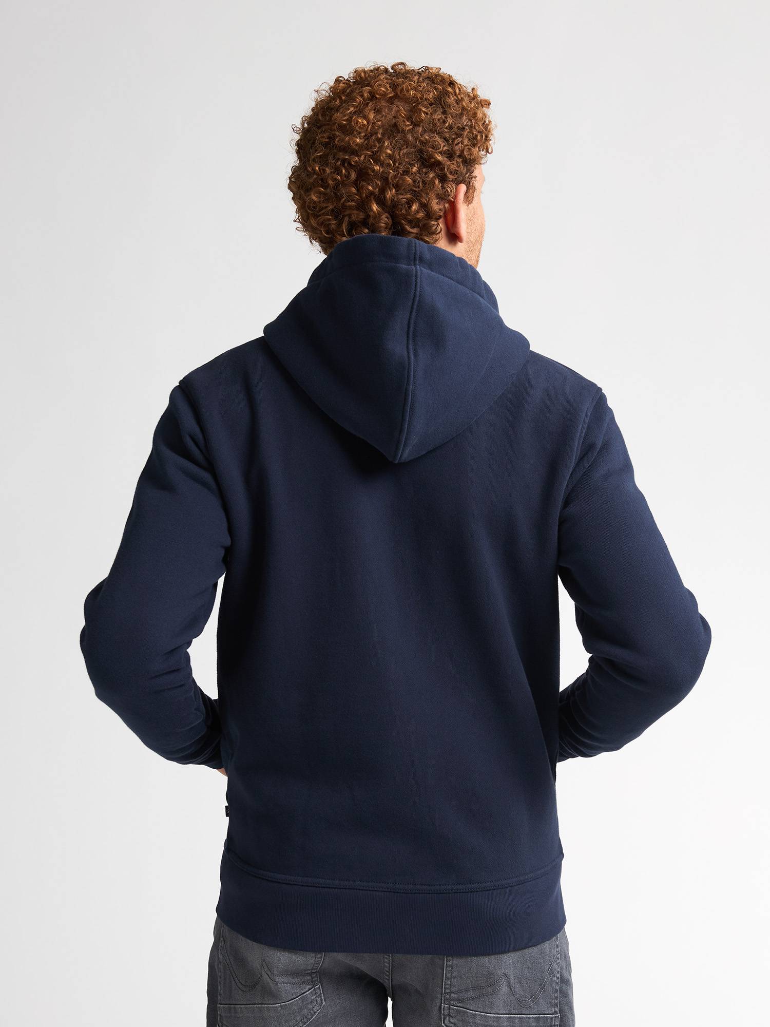 Petrol Sweater Hooded - Blue