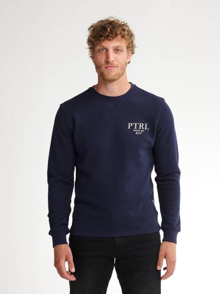 Petrol Round Neck Sweatshirt Dubuque - Blue