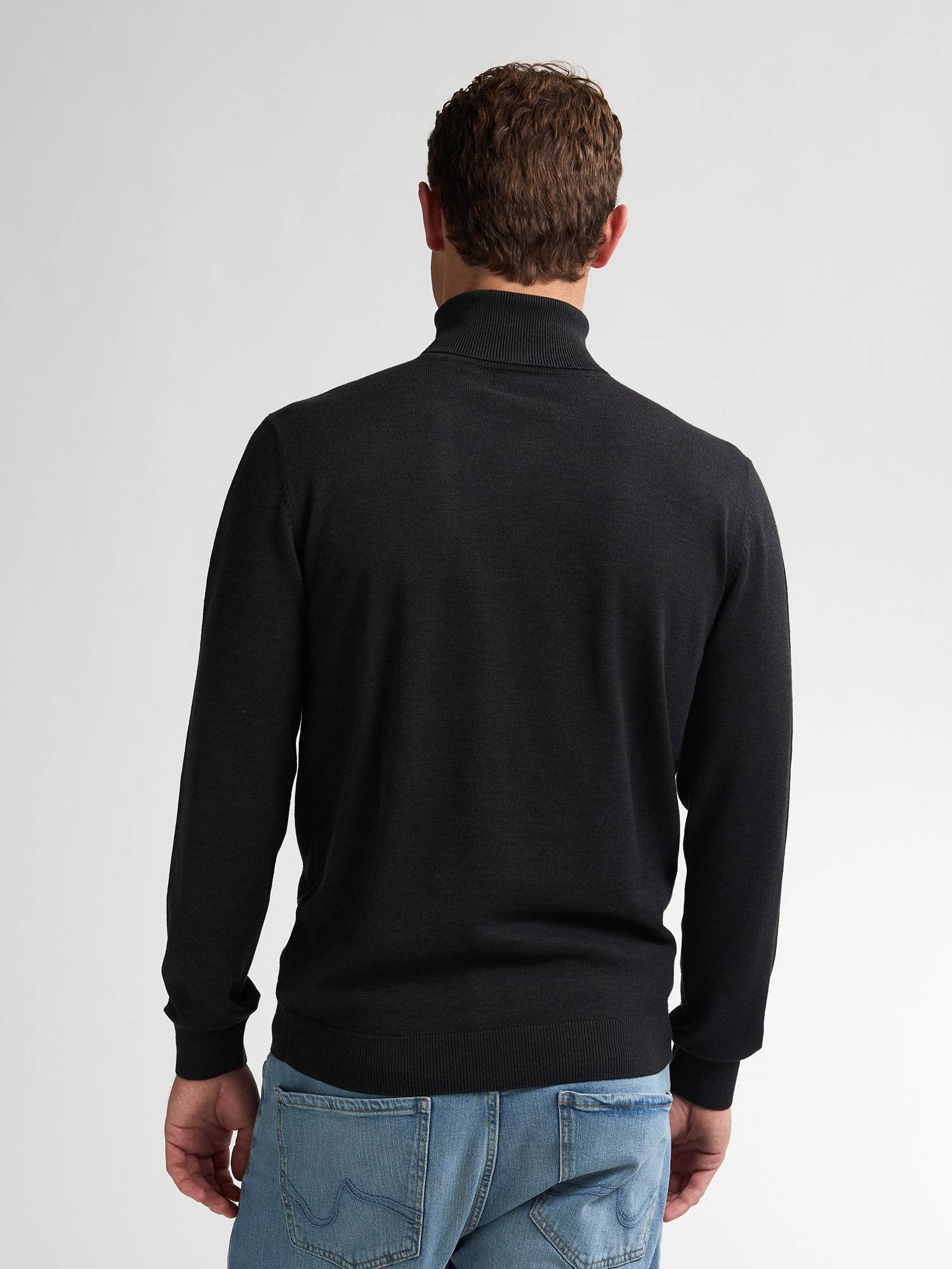 Petrol Fine-knit Turtleneck Vail - Black