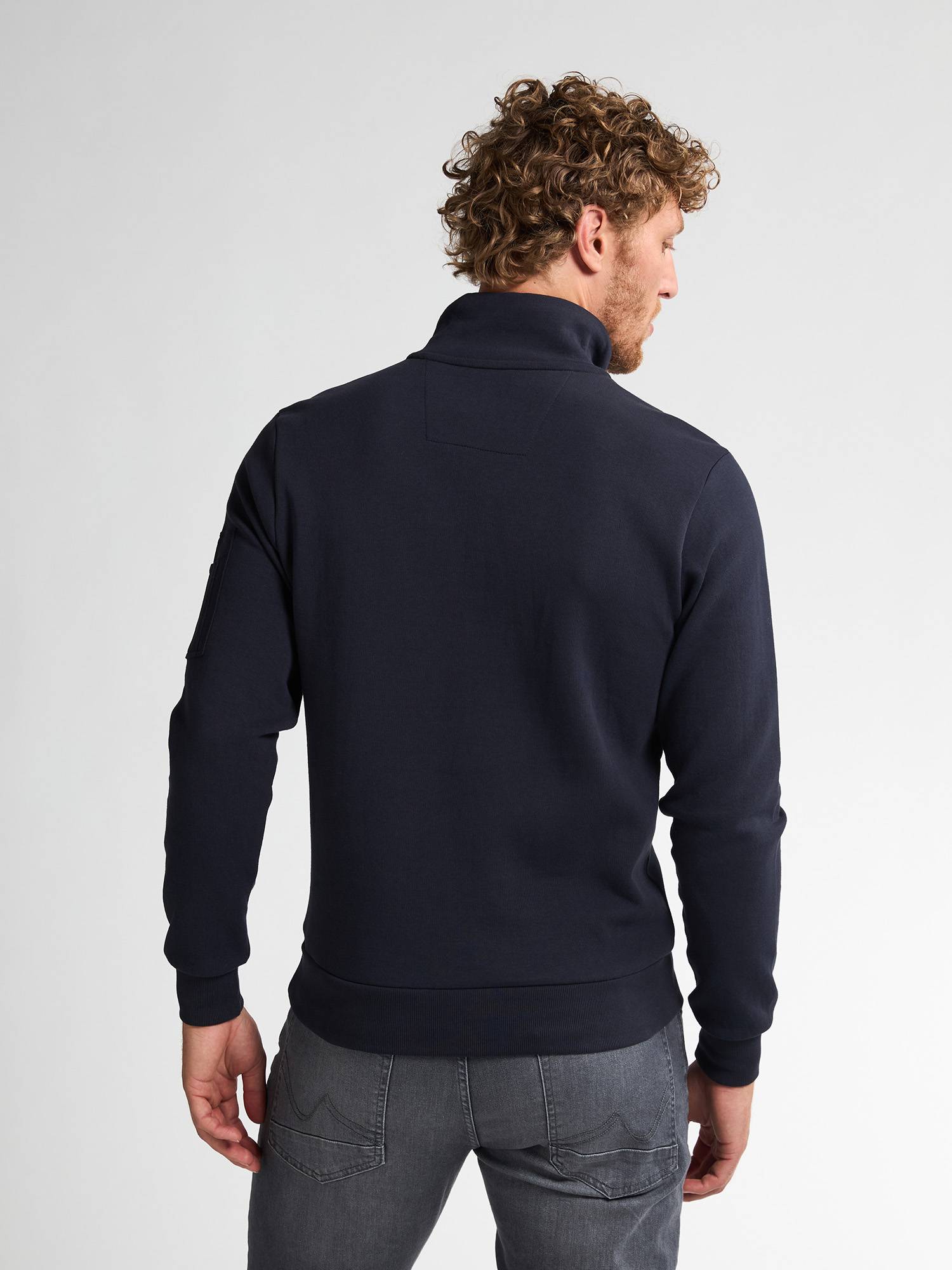 Petrol Half-Zip Sweater Prairie du Chien - Blue