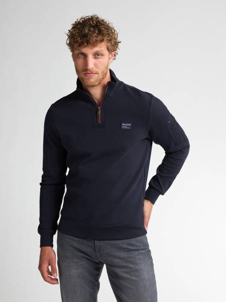 Petrol Half-Zip Sweater Prairie du Chien - Blue