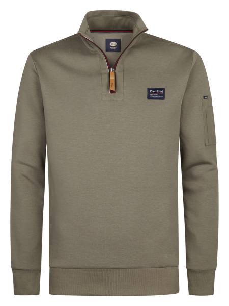 Petrol Half-Zip Sweater Prairie du Chien - Khaki