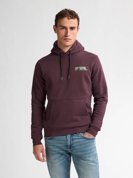 Petrol Sporty Logo Hoodie Traverse - Bordeaux