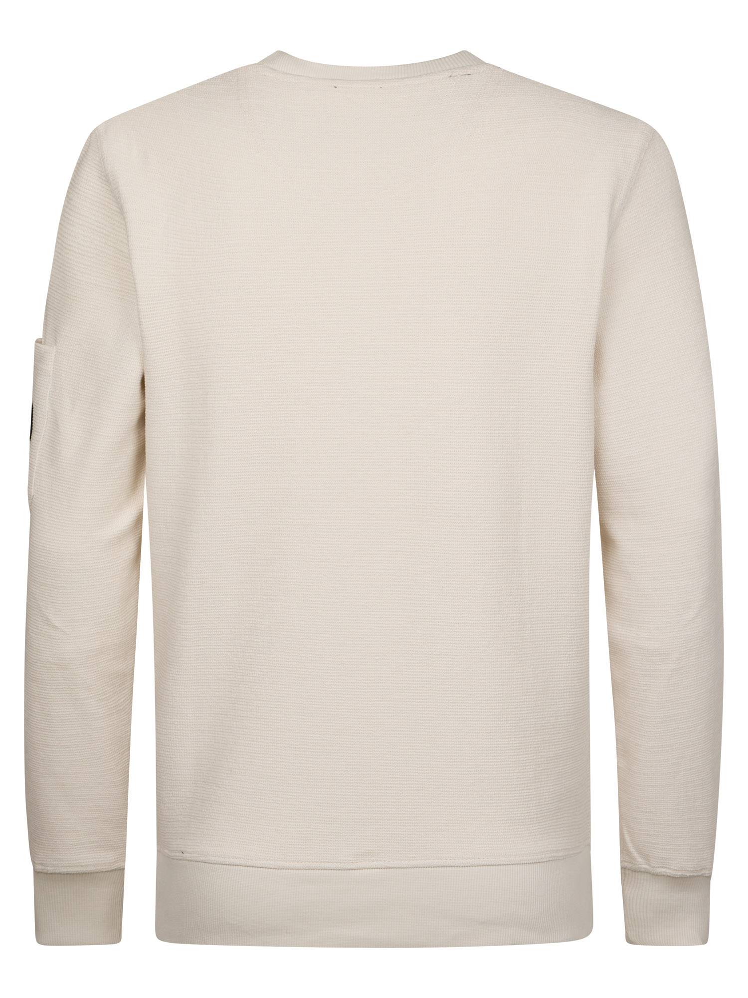 Petrol Round Neck Sweater - White