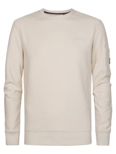 Petrol Round Neck Sweater - White
