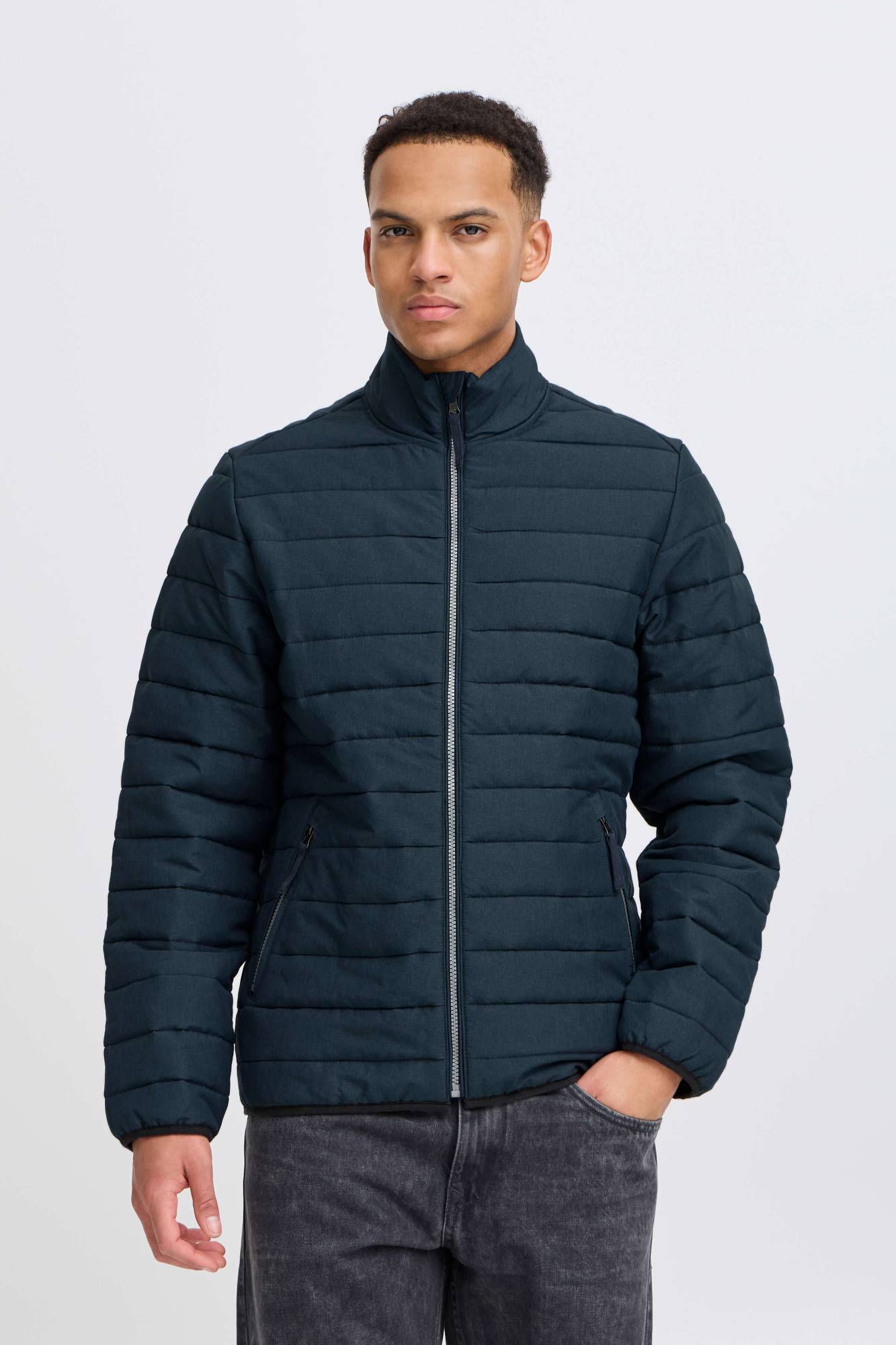 Blend BHEDMAR Puffer with Stand Collar - Blue