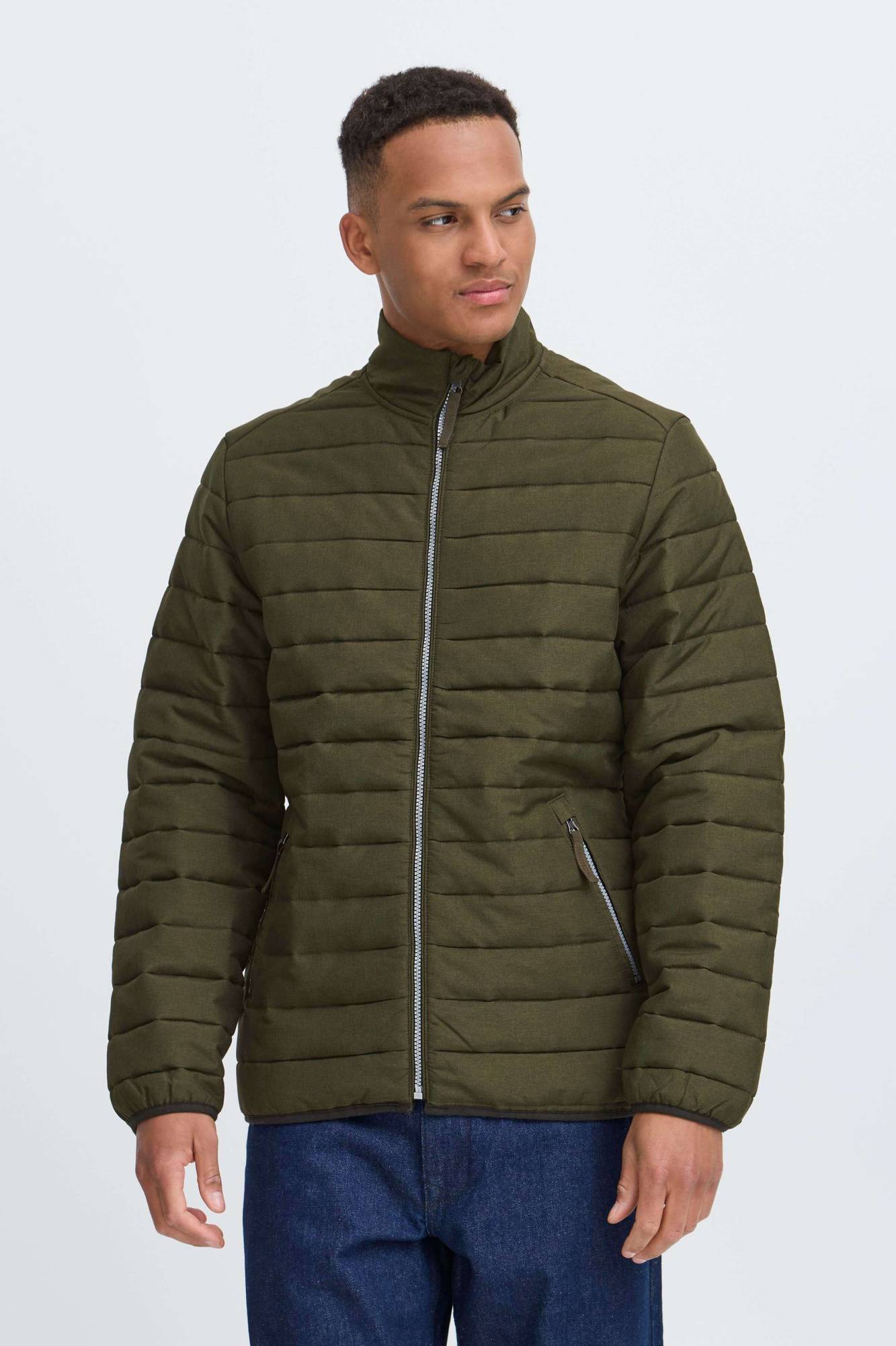 Blend BHEDMAR Puffer with Stand Collar - Khaki
