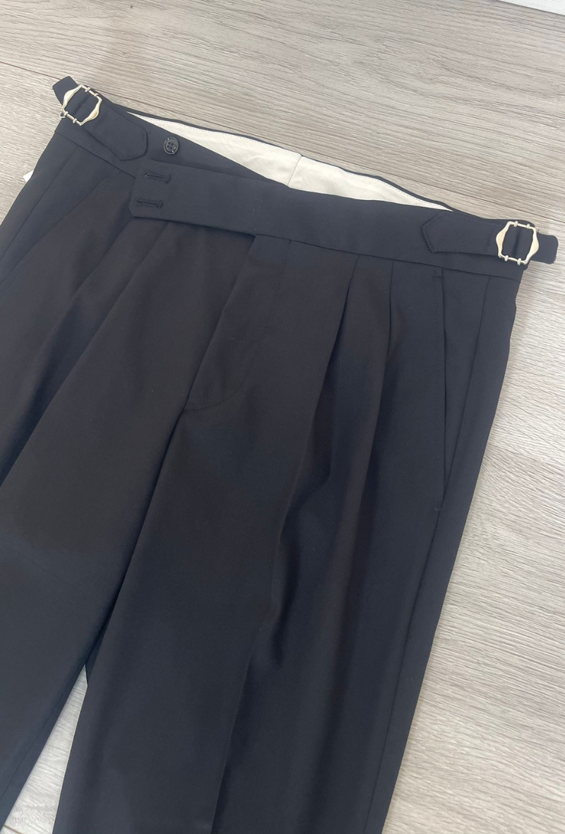 Tailored Fit Smart Trousers - Black