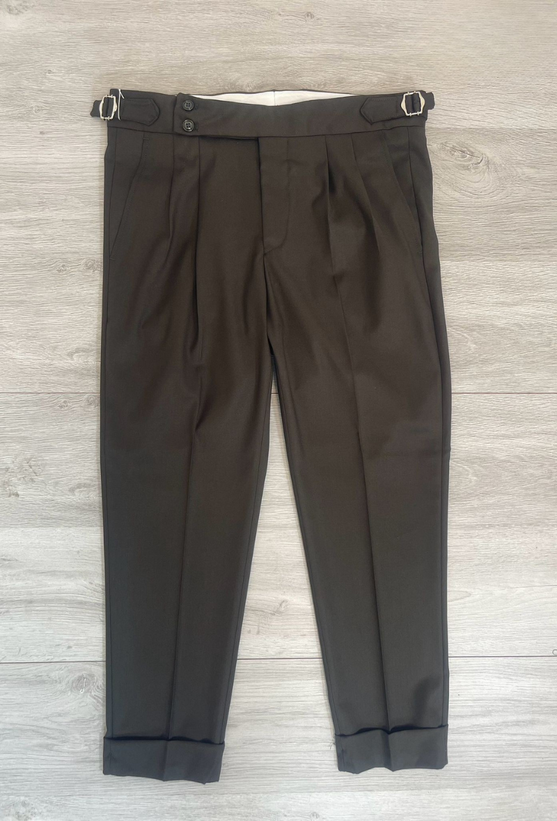 Tailored Fit Smart Trousers - Green