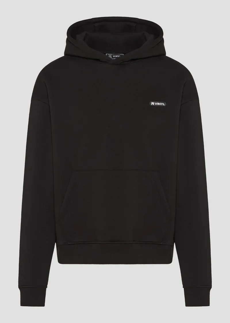 Vinyl Emblem Hoodie - Black